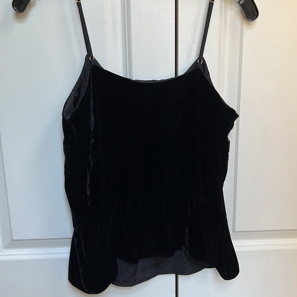 J. CREW Black Velvet Peplum Tank - Picture 6 of 7